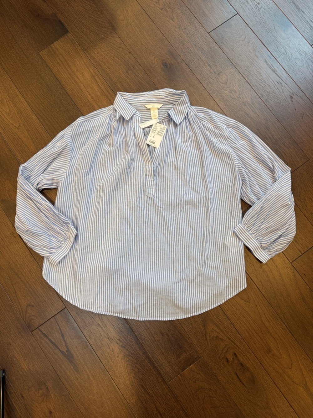 H&M Women’s Lightweight Striped Cotton Top Medium NWT - C30-001
